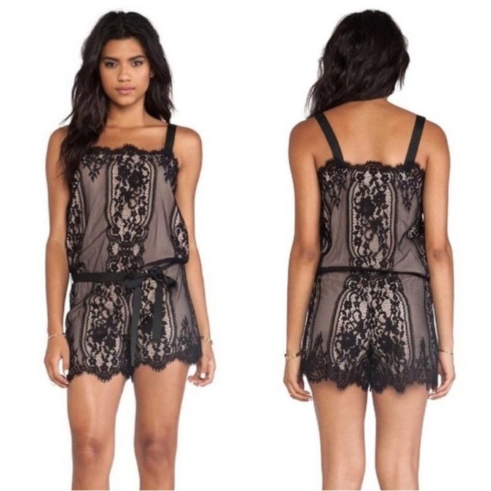 Alexis Genoa Black Lace Romper Size Medium